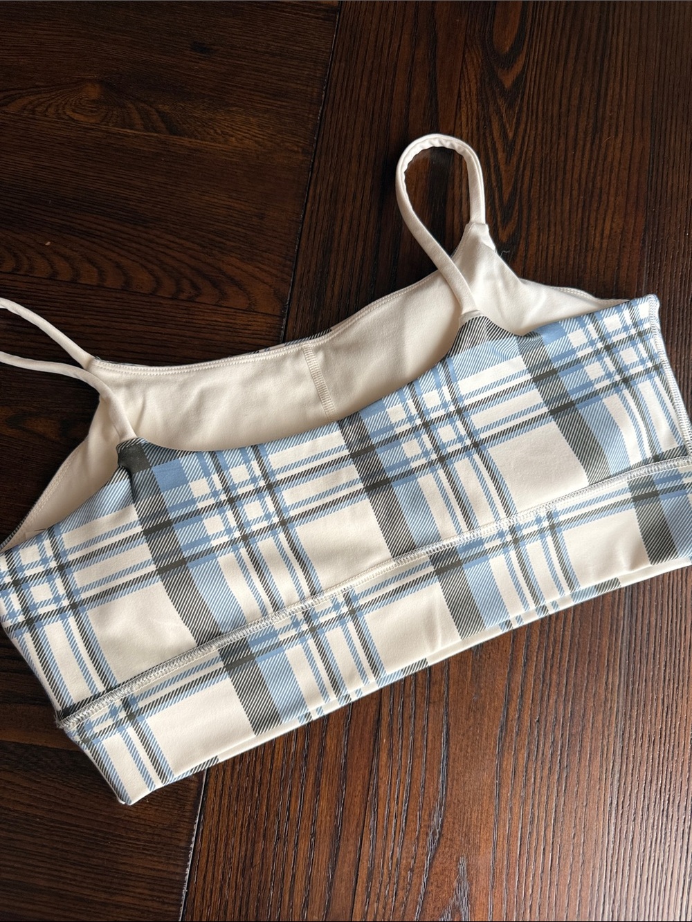 Z Supply Blue & Cream Plaid Active Set - Picture 7 of 8